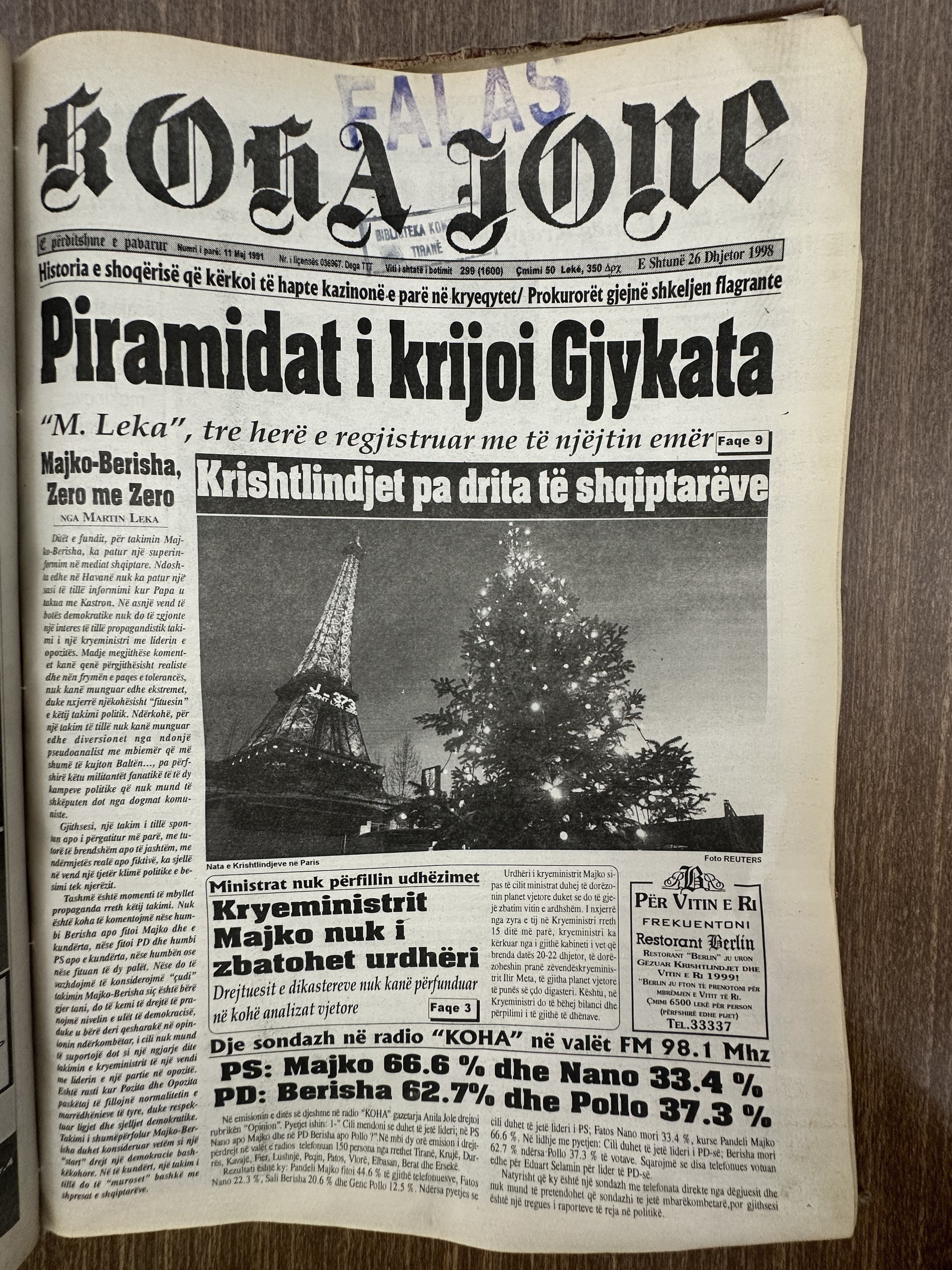 Koha Jonë 1998-12-26